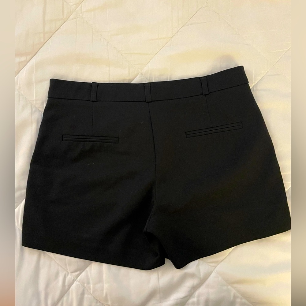 Mango Basic Shorts With Side Buttons - Black - Si… - image 2